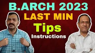 LAST MINUTE TIPS & INSTRUCTIONS FOR DRAWING & APTITUDE  IN B.ARCH 2023  JANUARY ATTEMPT | Re-upload