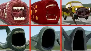 OLD AND NEW UPDATE: SEA EATER, TRAIN EATER, CAR EATER VS ALL TREVOR HENDERSON BATTLE In GMOD!