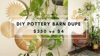 DIY Pottery Barn Dupe | Painted Basket Wall Art ($350 vs $4)