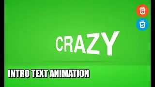 Intro Text Animation CSS Tutorial | How to make Text Animation?