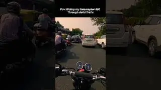 POV: Riding my INTERCEPTOR650 in Delhi traffic. #royalenfield #interceptor650 #trafficrider