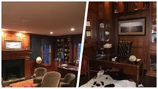 75 Traditional Home Office With A Wood Fireplace Surround Design Ideas You'll Love 🏡