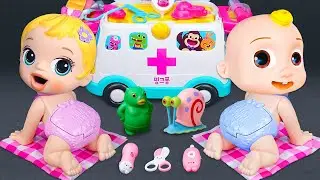 68 Minutes Satisfying with Unboxing Pinkfong Ambulance Toys, Doctor First Aid Toys Collection ASMR