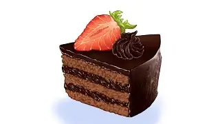 Small chocolate cake [speedpaint]