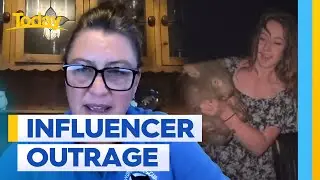 Outrage after US influencer handles wombat joey | Today Show Australia