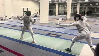 Jade’s fencing journey: local season 2025 cadet women foil gold medal match against Cleona, bout 2
