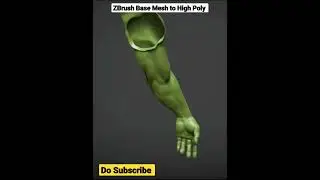 ZBrush Base Mesh to High Poly Sculpt.🎨✏️🖌 #shorts #zbrush