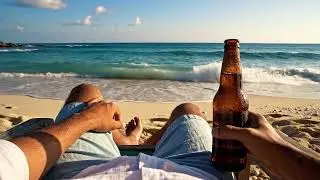 Ultimate Beach Chill: Ocean Waves & Cold Beer | Ocean Sounds for Relaxation