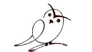 how to draw an owl 🦉/easy steps for kids/drawing/sketch/owl drawing