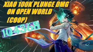 XIAO 100K PLUNGE DMG ON OPEN WORLD #Shorts