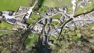 Peveril Castle 4K Derbyshire drone flight No2 Dji Mini 4 Pro