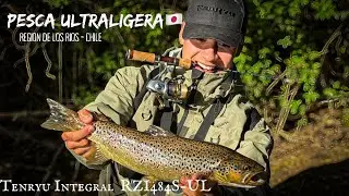 PESCANDO TRUCHAS CON MI NUEVA CAÑA ULTRALIGTH - TENRYU RAYZ INTEGRAL #fishing #fyp #chile #film 