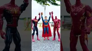Superman reveals Spider Man and Ironman | Marvel Toys