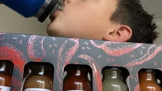 trying the hottest hot sauces i could find!🌶️￼￼￼￼