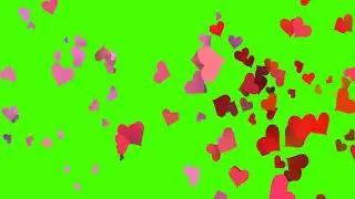 Free Green Screen : Red Heart animation