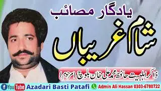 Masaib: Shaam-e-Ghareeban – Zaker Hafez Muhammad Ali Khan Baloch | Azadari Basti Patafi
