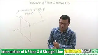 Intersection of A Plane and A Straight Line | Mathematics | JEE