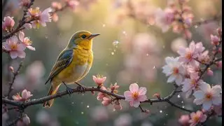 Yellow Finch Among Flowers 🌸 Calming Birdsong & Nature Sounds for Relaxation & Sleep