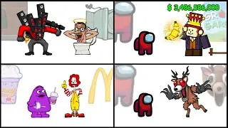 Mini Crewmate Kills Steal a Brainrot Characters | Among Us