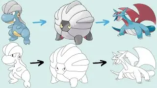 Como Desenhar o POKÉMON BAGON SHELGON e SALAMENCE | Pokemon Evolution