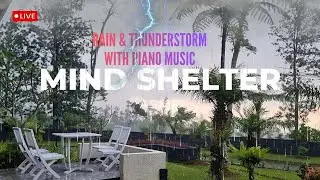 🔴 LIVE Relaxing Piano Music & Rain Sounds for Deep Sleep, Stress Relief and Anxiety, Meditation