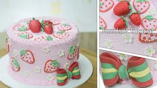 Simple and Beautiful Cake Decorating // How to make fondant cake decorations 🍰