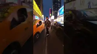 NYC group ride through time square
