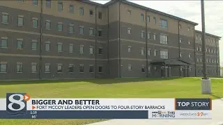 Fort McCoy cuts ribbon on first modern four-story barracks