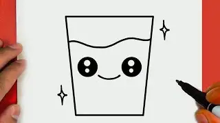 HOW TO DRAW A CUTE DRINK WATER, STEP BY STEP, DRAW Cute things