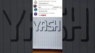 YASH.name shadow art comment your cute name #art #song #viral #shorts