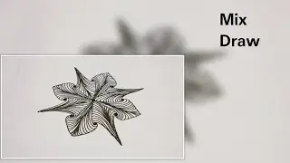 How to draw stella tangle pattern | Doodle pattern draw | Pattern drawing | mixdraw