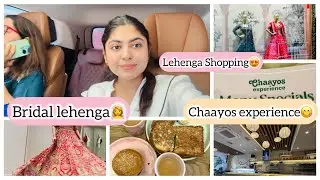 Bridal Lehenga shopping👰&zwj;♀️ ✨from Frontier Raas😍+Tried Chaayos experience food😋getting married soon🥰