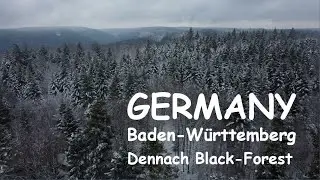 BEAUTIFUL GERMANY FROM ABOVE - landscape in winter Baden-W&uuml;rttemberg - Dennach-Neuenb&uuml;rg - DJI