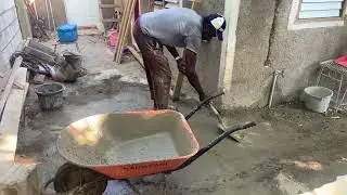 Casting the shed floor 