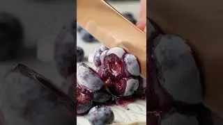 frozen blueberry and coffee beans asmr, fruit cutting, food cutting, anime,@KidsHub-y2l