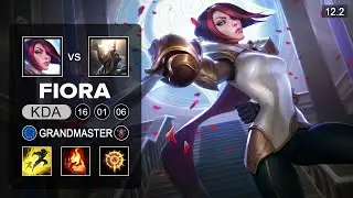 Fiora Top vs Pantheon - KR Grandmaster - Season 12 Patch 12.2