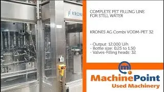 KRONES AG Combi VODM-PET 32 Used COMPLETE PET FILLING LINE FOR STILL W&Aacute;TER machines MachinePoint