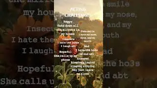 Had to join in on the acting challenges bc why tf not (~&oline;▿&oline;)~