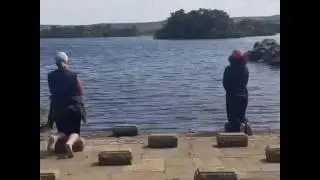 Lough Derg - kneeling at the penitential beds