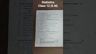 statistics class 12 preparation paper (E.M)