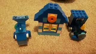 How to build a LEGO Train, LEGO whale and LEGO house|Blue Creativity box|Lego set 10706|Lego Classic