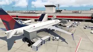 X-Plane 11 - Boeing 737-900 Delta Airlines: Atlanta to San Francisco [Take Off]