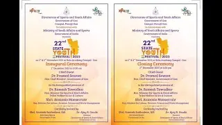 LIVE | 22nd STATE YOUTH FESTIVAL 2025 | DIRECTOR OF SPORTS & YOUTH AFFAIRS | GOV OF GOA