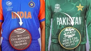 CHAMPION TROPHY ICC CONFIRM THAT HOSTING NAME CONFIRM PAKISTAN IN THE SHIRT 💔
