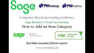 Item Category (Sage Business Cloud Accounting) Free Tutorial | Best Accounting Software Lecturer