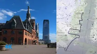 Jersey City Waterfront Hudson River from Liberty State Park to Hoboken Terminal NJ ASMR by bike
