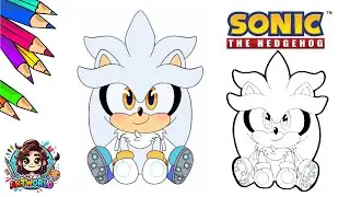How to Draw Cute Baby Silver the Hedgehog | Easy Sonic Drawing Tutorial