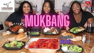 Longhorn Steakhouse and Crawfish Mukbang