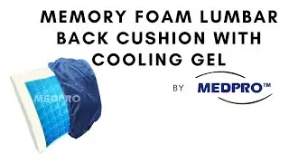 MEDPRO&trade; Memory Foam Lumbar Cushion with Cooling Gel