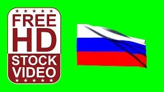 Free Stock Videos &ndash; Russia flag waving on green screen 3D animation